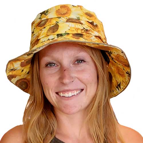 #67 Sunflower Print Hat